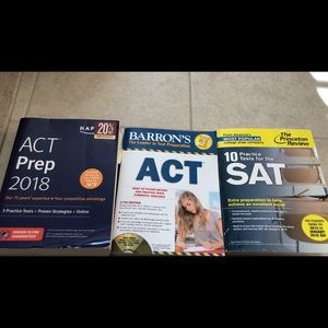 ACT and SAT prep books